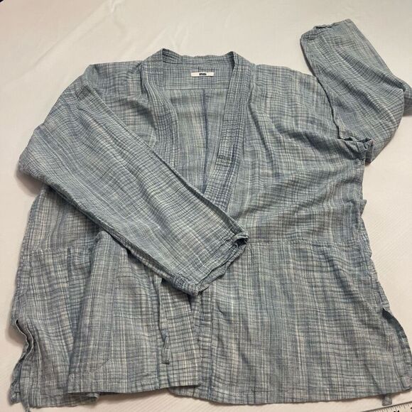 INDI Blue Kimono Lagenlook Cardigan Size 6 - Picture 5 of 10